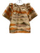 Marie Oliver Size XS Beige, Gold, Orange Polyester Blend Metallic Ruffle Dress Beige, Gold, Orange / XS