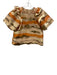Marie Oliver Size XS Beige, Gold, Orange Polyester Blend Metallic Ruffle Dress Beige, Gold, Orange / XS