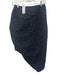 Tish Cox Size S Navy Blue Textured Draped Asymmetric Below knee Skirt Navy Blue / S