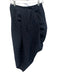 Tish Cox Size S Navy Blue Textured Draped Asymmetric Below knee Skirt Navy Blue / S