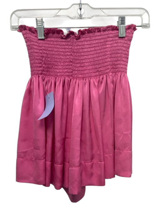 Koch Size M Bubblegum Pink Polyester Satin Shirred Waist Flowy Shorts Bubblegum Pink / M
