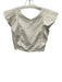 Koch Size XS Ivory White Cotton Eyelet Flutter Sleeve Cropped Top Ivory White / XS