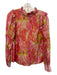 Loveshackfancy Size XS Pink, Orange, Green Cotton & Silk Ruffle Trim Top Pink, Orange, Green / XS