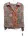 Allison Size XS Blue, Pink, Green Cotton Floral Button Down Long Sleeve Top Blue, Pink, Green / XS