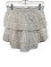 Loveshackfancy Size XS White Cotton Lace Trim Tiered Raw Edge Mini Skirt White / XS