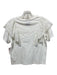 Sea New York Size XS White Cotton Ruffle Detail Short Sleeve Darted Lace Top White / XS