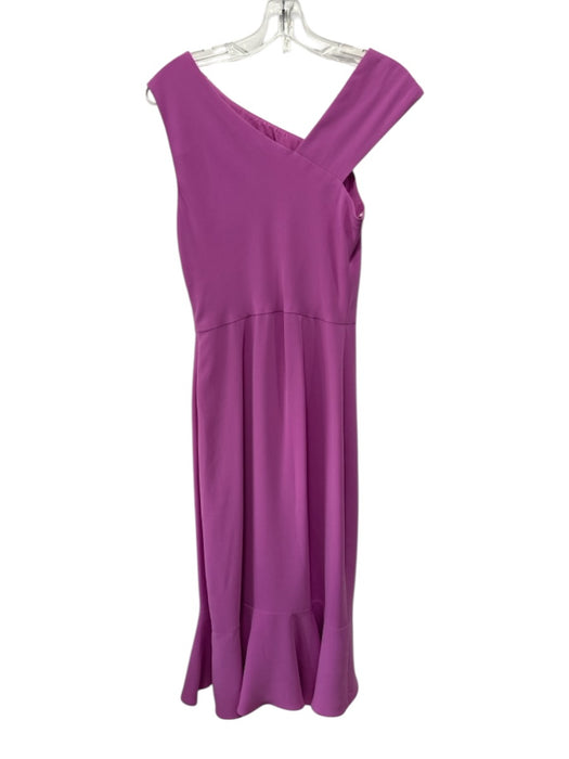Shoshanna Size 4 Fuchsia Pink Triacetate Blend Sleeveless Flounce Hem Dress Fuchsia Pink / 4