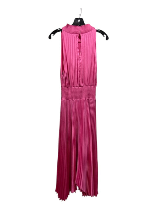 A.L.C. Size 4 Pink Polyester Sleeveless Maxi Back Keyhole Micropleats Dress Pink / 4