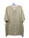 Mirth Size M Cream Cotton Rib Knit Back Keyhole Short Sleeve Knee length Dress Cream / M