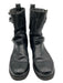 Rag & Bone Shoe Size 38 Black Leather round toe Straps Pull Tab Moto Boots Black / 38