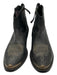 Golden Goose Shoe Size 38 Black Leather Embroidered Metal Tip Almond Toe Booties Black / 38