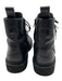 Valentino Garavani Shoe Size 38 Black Leather Lace Up Side Zip Combat Boots Black / 38