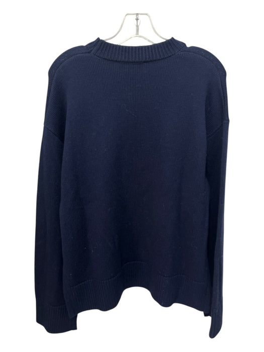 Monse Size S Navy Blue, White, Yellow Merino Wool Bunny Side Slits Sweater Navy Blue, White, Yellow / S