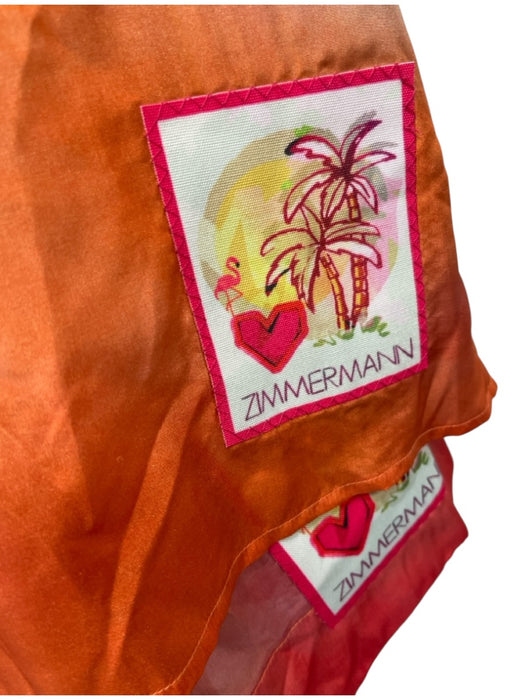 Zimmermann Size 1 Pink, Orange & White Silk Elastic & Drawstring Waist Short Set Pink, Orange & White / 1