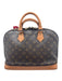 Louis Vuitton Brown & Tan Coated Canvas & Leather Top Handles Monogram Bag Brown & Tan / Medium