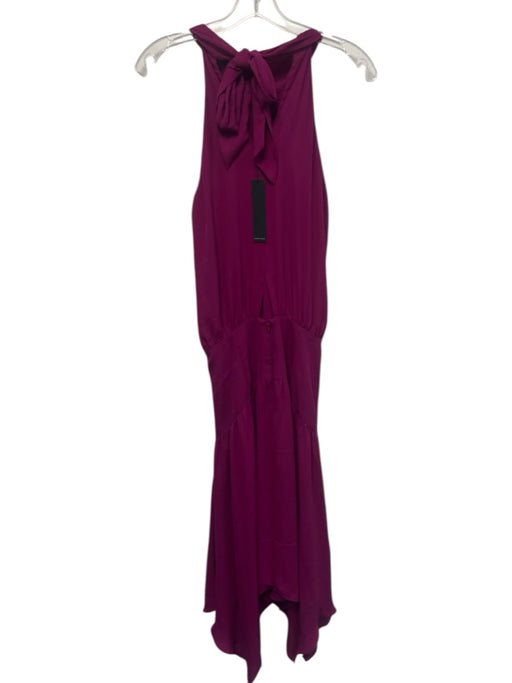 Krisa Size S Purple Polyester Sleeveless Halter Neck Midi Dress Purple / S