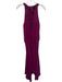 Krisa Size S Purple Polyester Sleeveless Halter Neck Midi Dress Purple / S