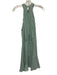 Krisa Size S Mint Green Polyester Sleeveless Halter Neck Ruffle Mini Dress Mint Green / S