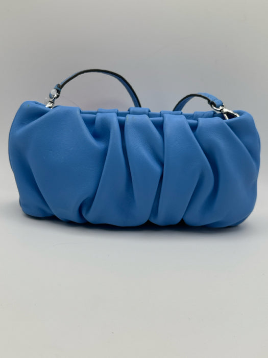 Staud Blue Leather Rouched shoulder bag Bag
