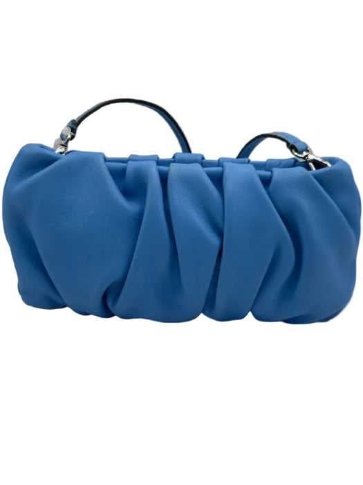 Staud Blue Leather Rouched shoulder bag Bag