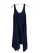 Club Monoco Size 0 Navy Polyester Sleeveless Pleated Solid Maxi Dress Navy / 0