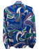 Ramy Brook Size XS Blue & Multi Polyester Long Sleeve All Over Print Top Blue & Multi / XS