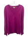 Burberry Brit Size L Fuscia Pink Cashmere Long Sleeve Solid V Neck Sweater Fuscia Pink / L