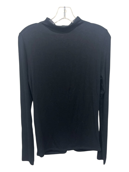 Veronica Beard Jeans Size M Black Modal Blend Long Sleeve Solid Mock Neck Top Black / M