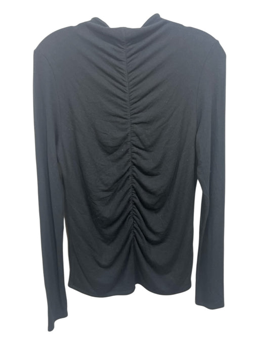 Veronica Beard Jeans Size M Black Modal Blend Long Sleeve Solid Mock Neck Top Black / M