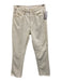 Frame Size 27 White & Cream Cotton Denim Zip Fly High Rise Straight Leg Jeans White & Cream / 27