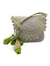 Eric Javits White, Cream, Green Raffia Magnetic  Flap Stripe Strap Bag White, Cream, Green / S
