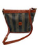 Fendi Beige, Black, Brown Leather & Canvas Stripe Zip Top shoulder strap Bag Beige, Black, Brown / S