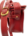 Gucci Red Leather Magnetic  Flap Gold Hardware Buckle Detail shoulder strap Bag Red / S