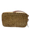 J. Crew Factory Beige & Brown Straw Woven Magnetic Clasp Crossbody Basket Bag Beige & Brown / XS/S