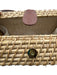 J. Crew Factory Beige & Brown Straw Woven Magnetic Clasp Crossbody Basket Bag Beige & Brown / XS/S