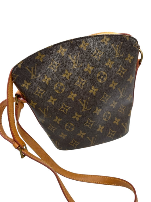 Louis Vuitton Brown & light brown Canvas & Leather Zip Top LV Monogram Bag Brown & light brown / S