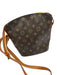 Louis Vuitton Brown & light brown Canvas & Leather Zip Top LV Monogram Bag Brown & light brown / S
