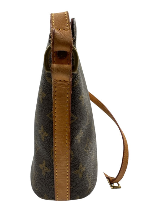 Louis Vuitton Brown & light brown Canvas & Leather Zip Top LV Monogram Bag Brown & light brown / S