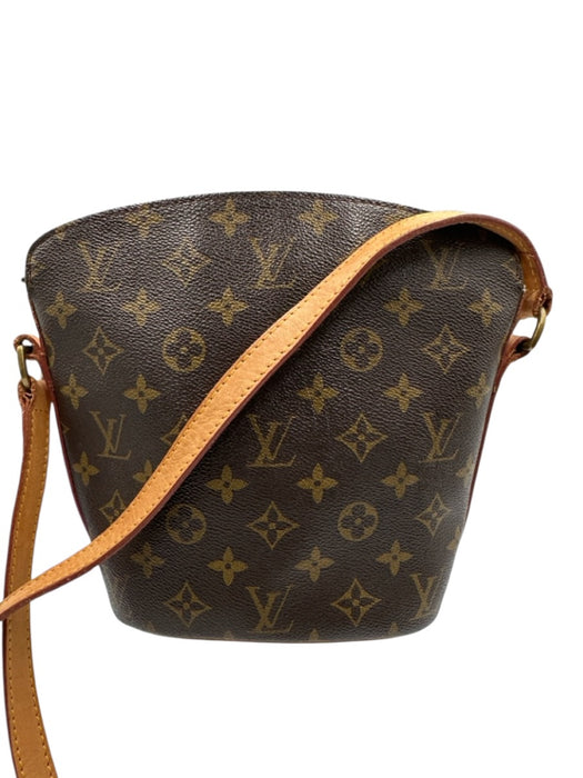 Louis Vuitton Brown & light brown Canvas & Leather Zip Top LV Monogram Bag Brown & light brown / S