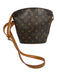 Louis Vuitton Brown & light brown Canvas & Leather Zip Top LV Monogram Bag Brown & light brown / S