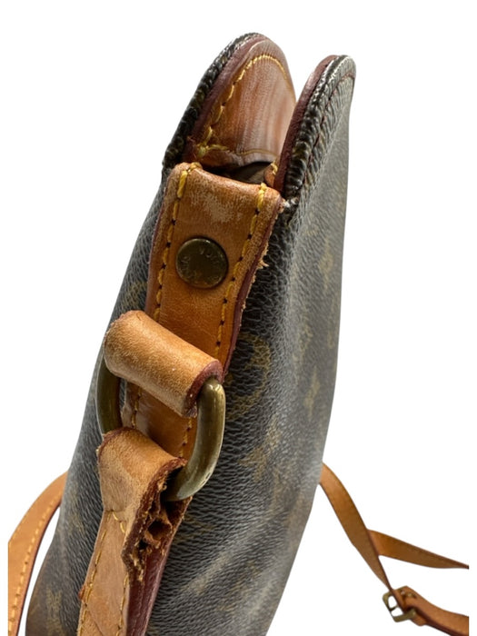Louis Vuitton Brown & light brown Canvas & Leather Zip Top LV Monogram Bag Brown & light brown / S