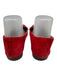 Tory Burch Shoe Size 9 Red Suede Logo Square Toe Loafers Red / 9