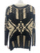 Ralph Lauren Size M Black & Gold Cashmere & Viscose Long Sleeve Sweater Black & Gold / M