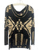Ralph Lauren Size M Black & Gold Cashmere & Viscose Long Sleeve Sweater Black & Gold / M