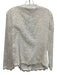 Diane Von Furstenberg Size 12 White Rayon & Nylon Long Sleeve Lace Overlay Top White / 12