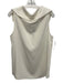 Theory Size M White Triacetate & Polyester Back Button Sleeveless Top White / M