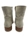 Laurence Dacade Shoe Size 40.5 Gray Beige Leather Stacked Heel Round Toe Booties Gray Beige / 40.5