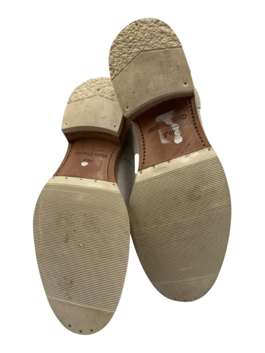 Laurence Dacade Shoe Size 40.5 Gray Beige Leather Stacked Heel Round Toe Booties Gray Beige / 40.5