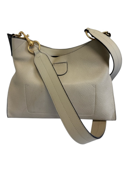 See By Chloe Beige Pebble Leather Magnetic Clasp Gold Hardware Hobo Bag Beige / M