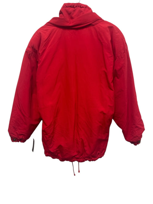 Bogner Size 8 Red Nylon Hood Zip Up Gold Hardware Windbreaker Jacket Red / 8